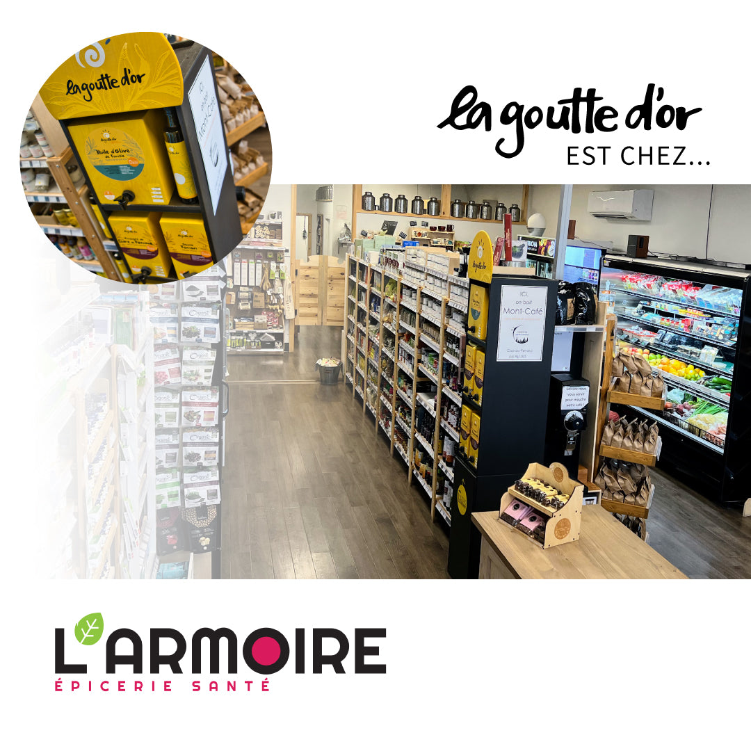 Les produits La Goutte d’Or à L’Armoire Épicerie Santé!