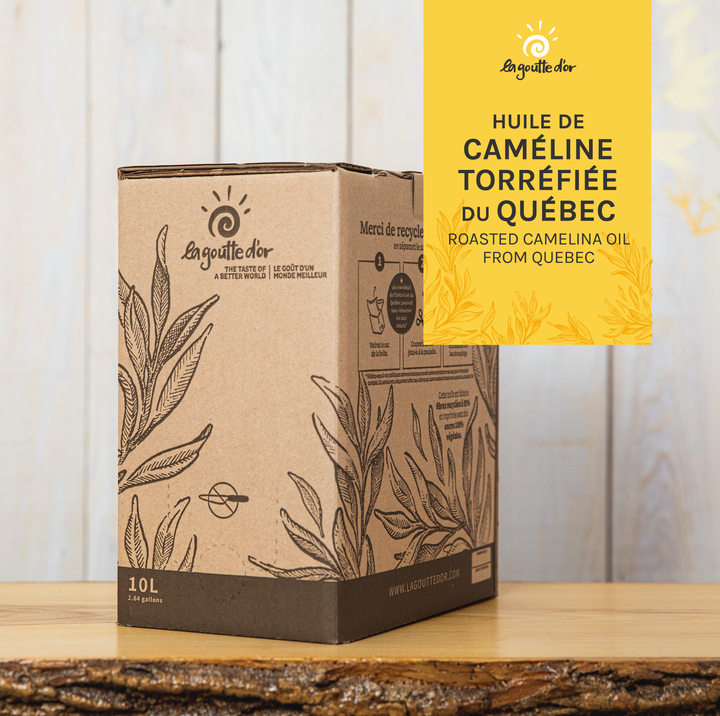 Roasted camelina oil from Quebec
