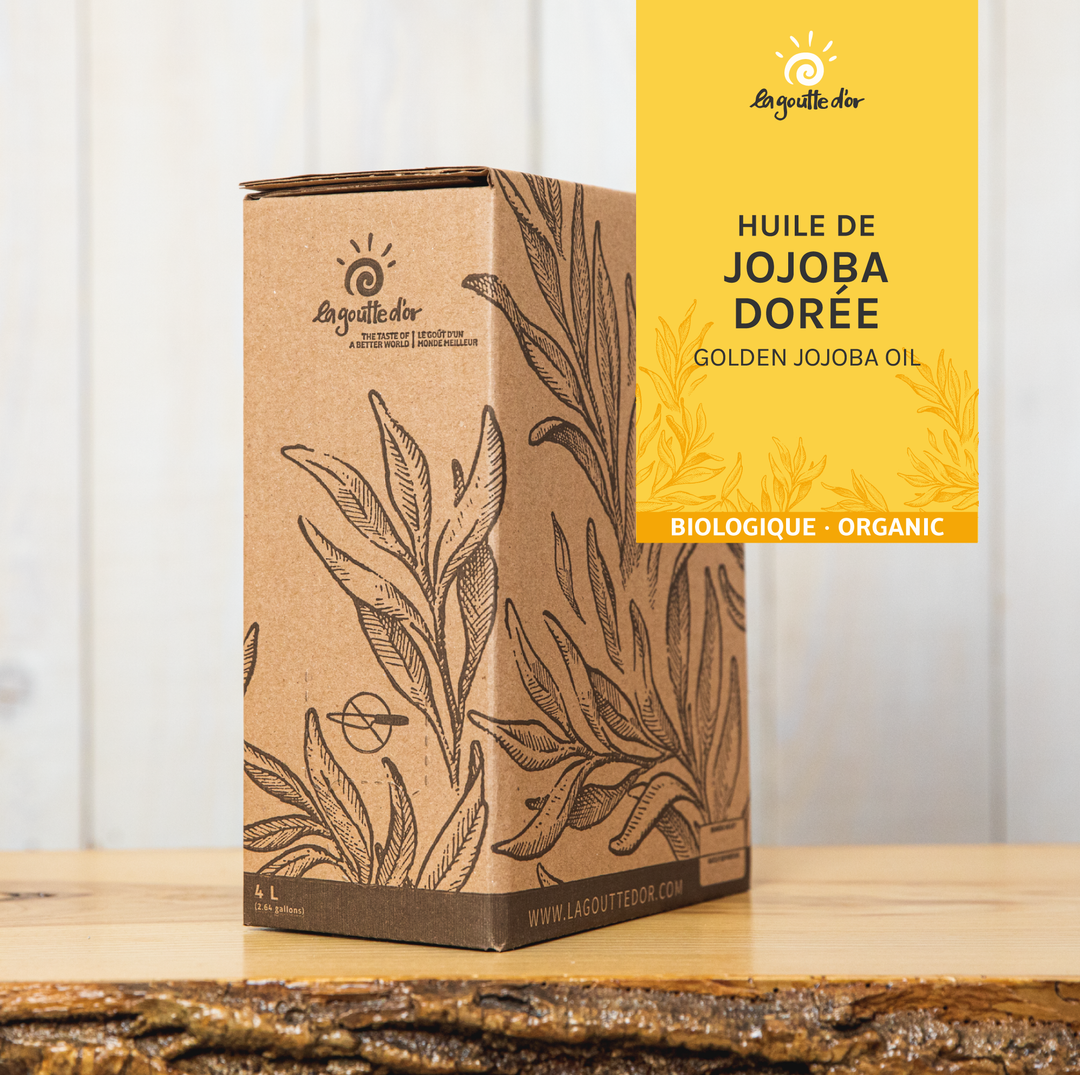 Huile de jojoba dorée biologique